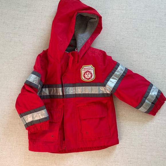 Carter's Red Firefighter Jacket with Silver Accents - Picture 1 of 5
